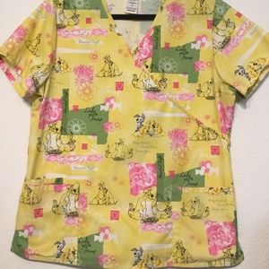 SCRUB TOP...DISNEY lady and the tramp